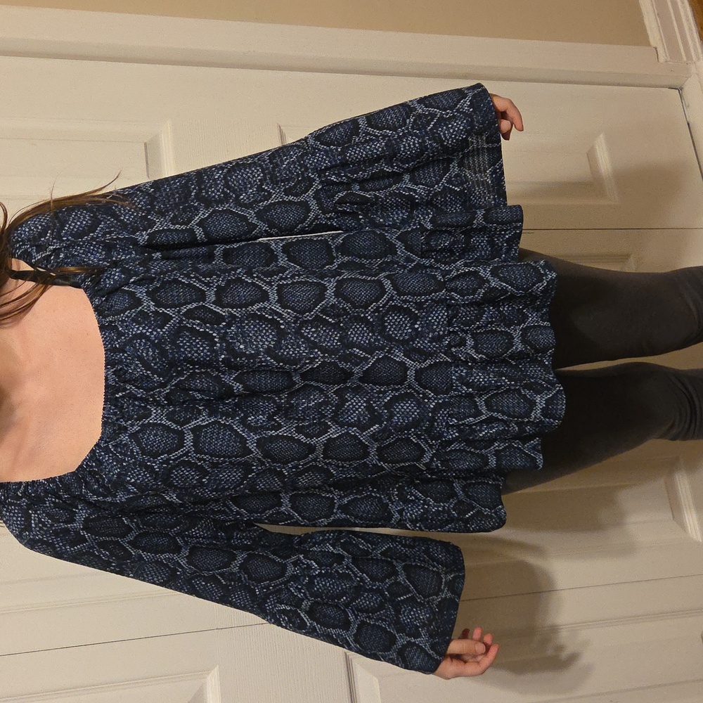 Michael Kors Navy Patterned Blouse BRAND NEW WITH TAGS